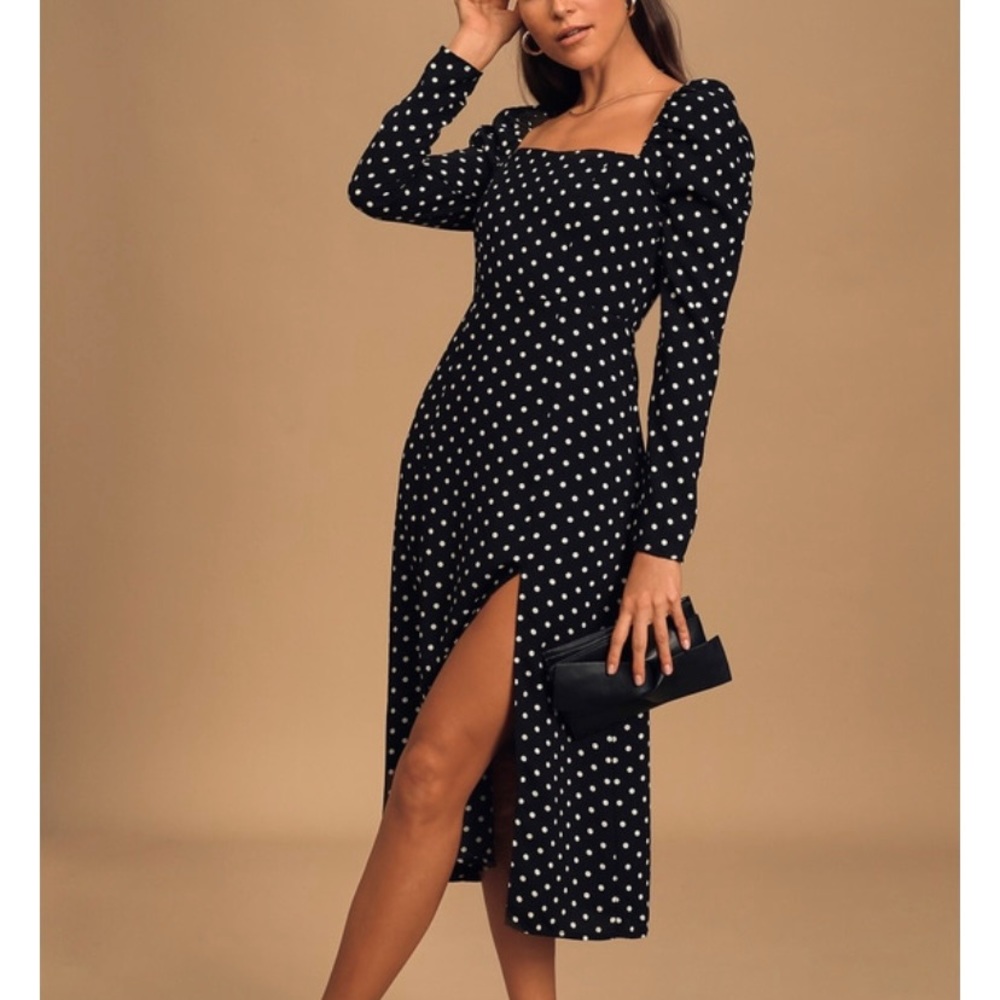 Polka-dot Midi Dress